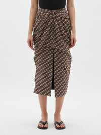 knotted wrap skirt