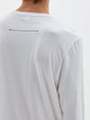 bassike classic heritage long sleeve t.shirt in white