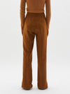 slubbed linen split hem pant