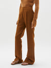 slubbed linen split hem pant