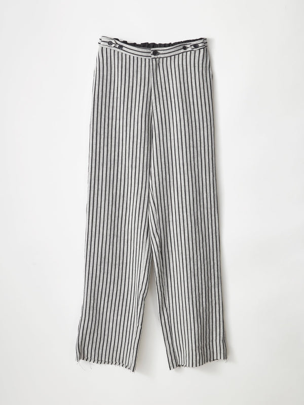 stripe linen slouch pant