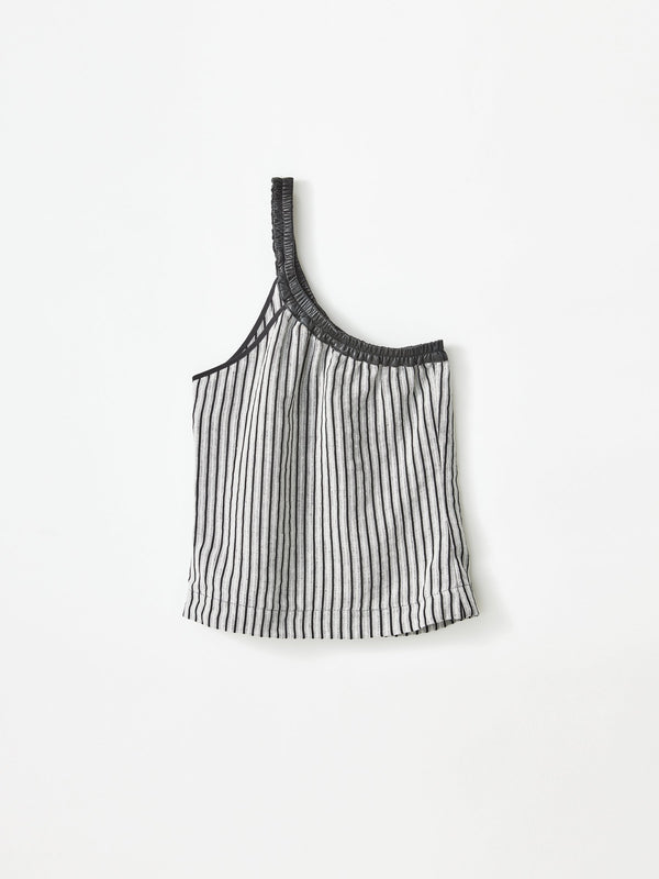 stripe one shoulder tank